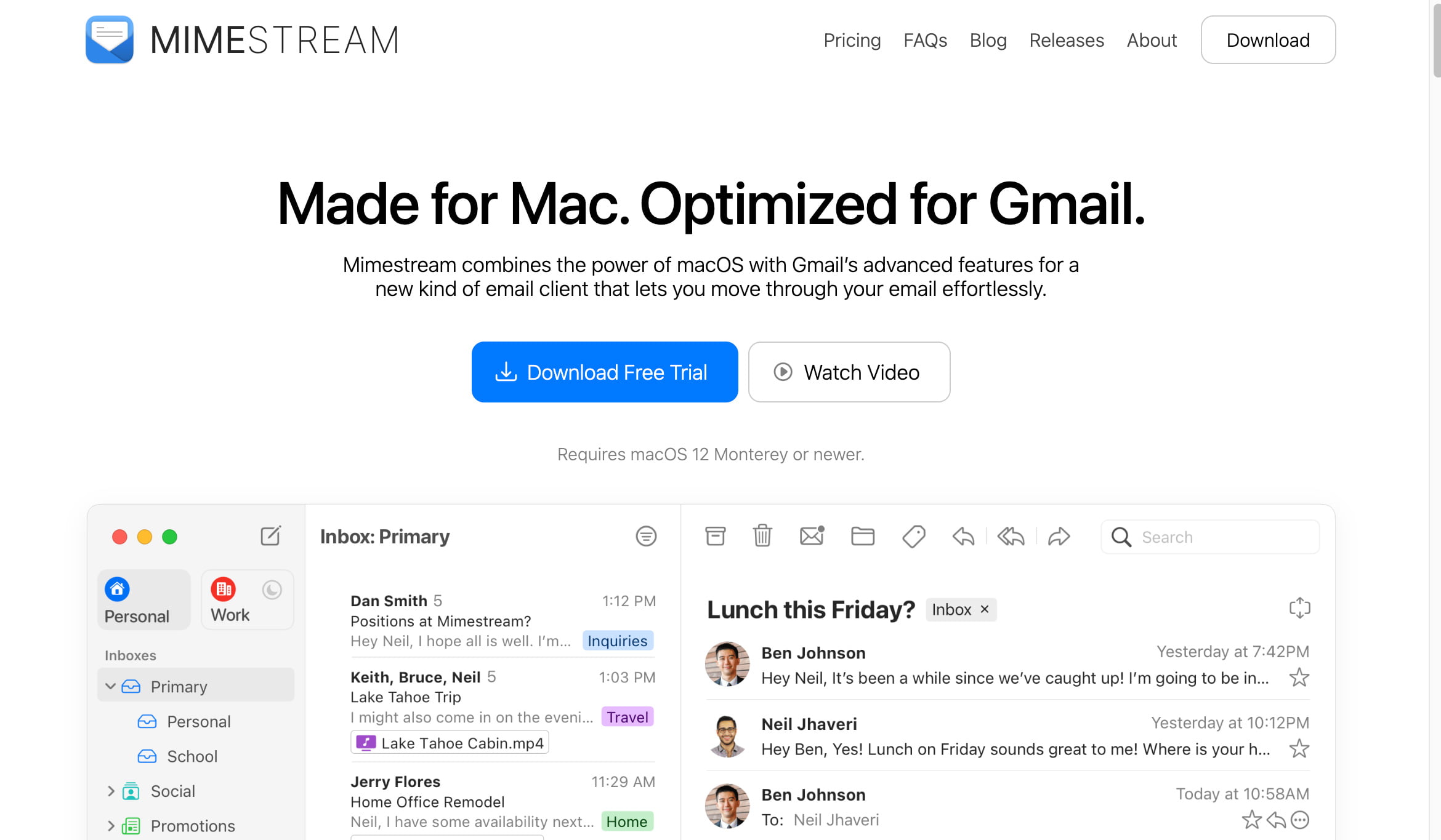 email app for Mac : MIMESTREAM