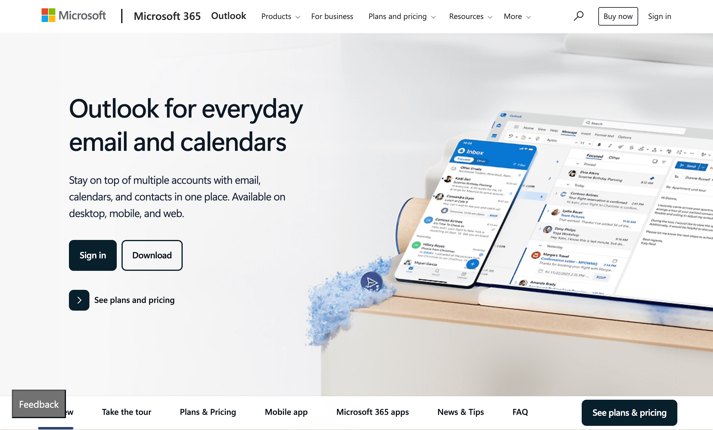 email app for Windows : Microsoft Outlook