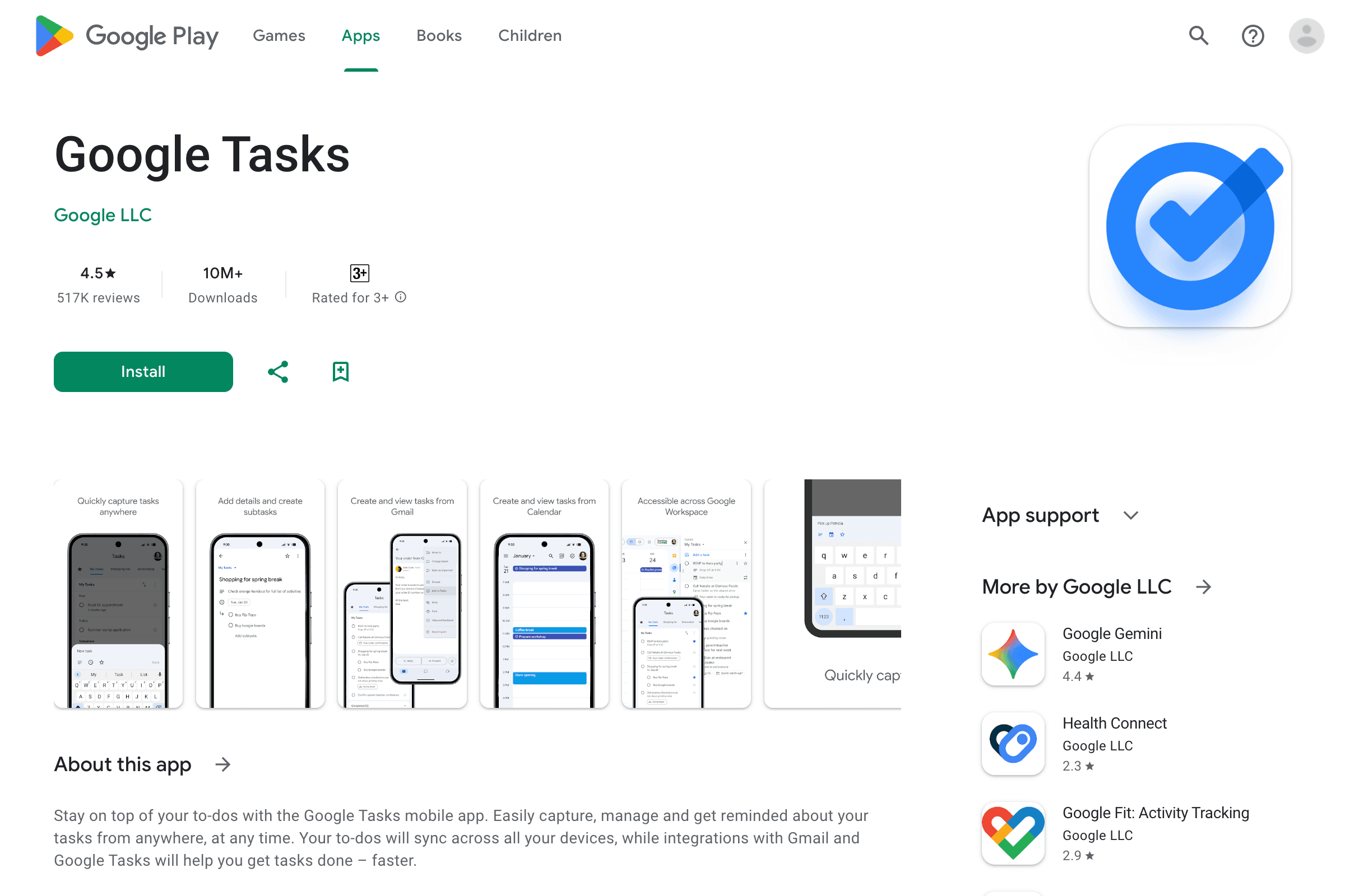 Best Task Management and To-Do List Apps : Google Tasks