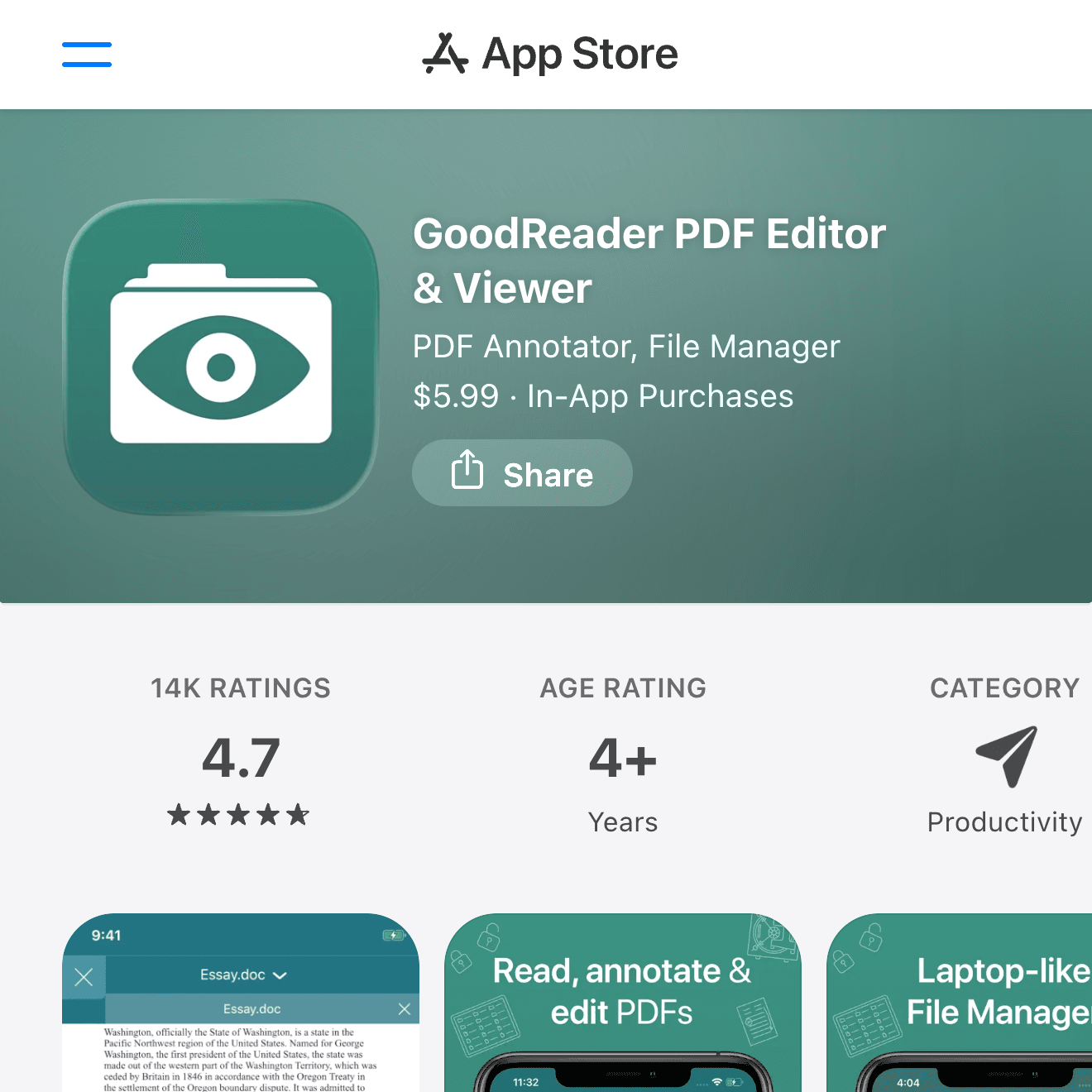 GoodReader PDF Editor and Viewer on the App Store