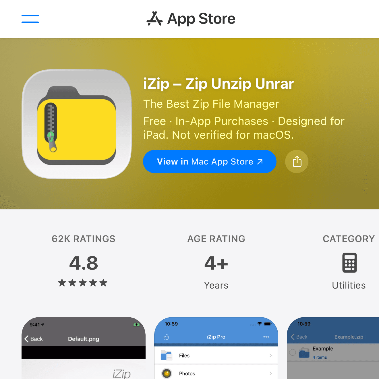 iZip - Zip Unzip Unrar on the App Store