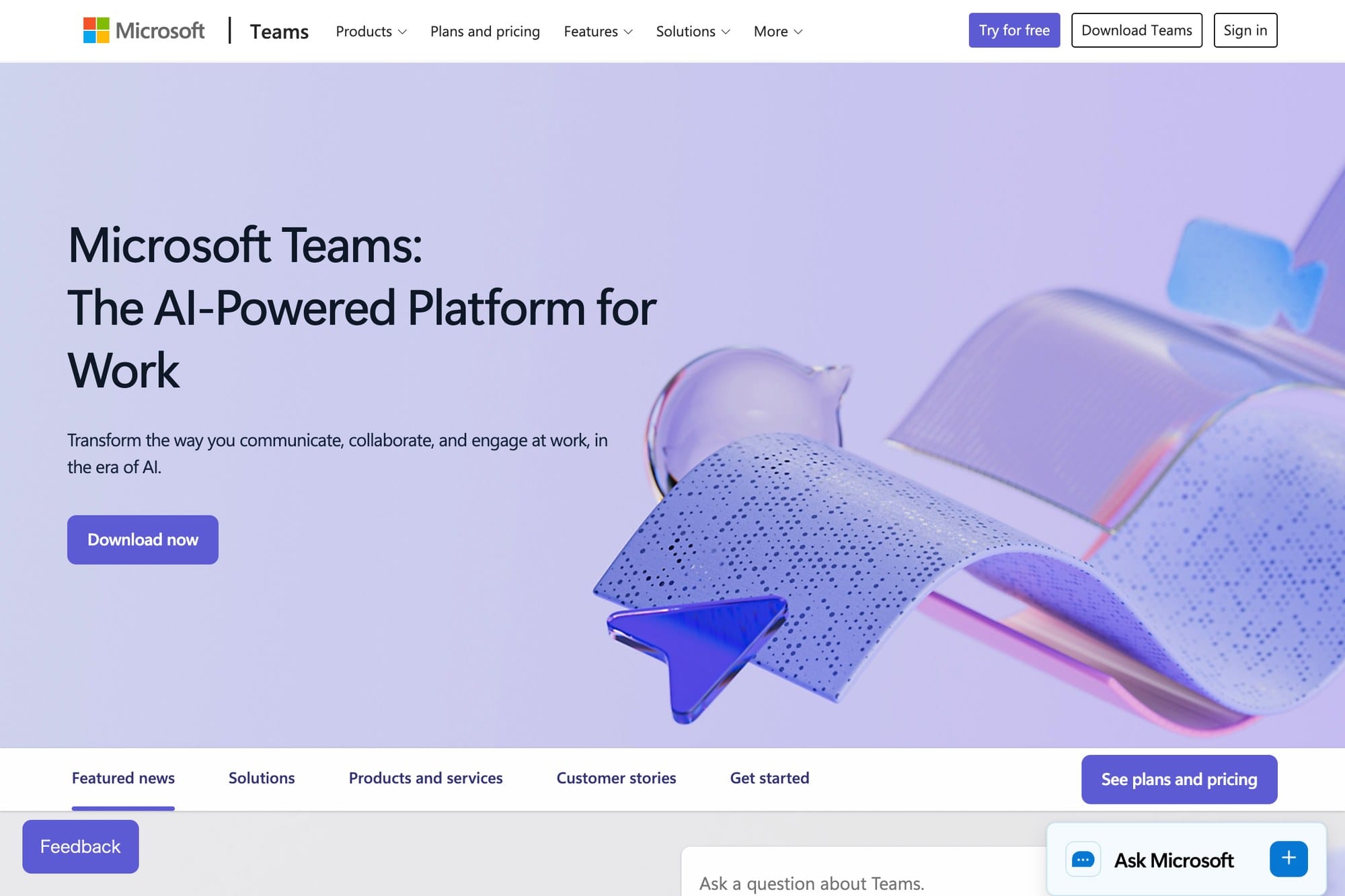 Microsoft Teams official site