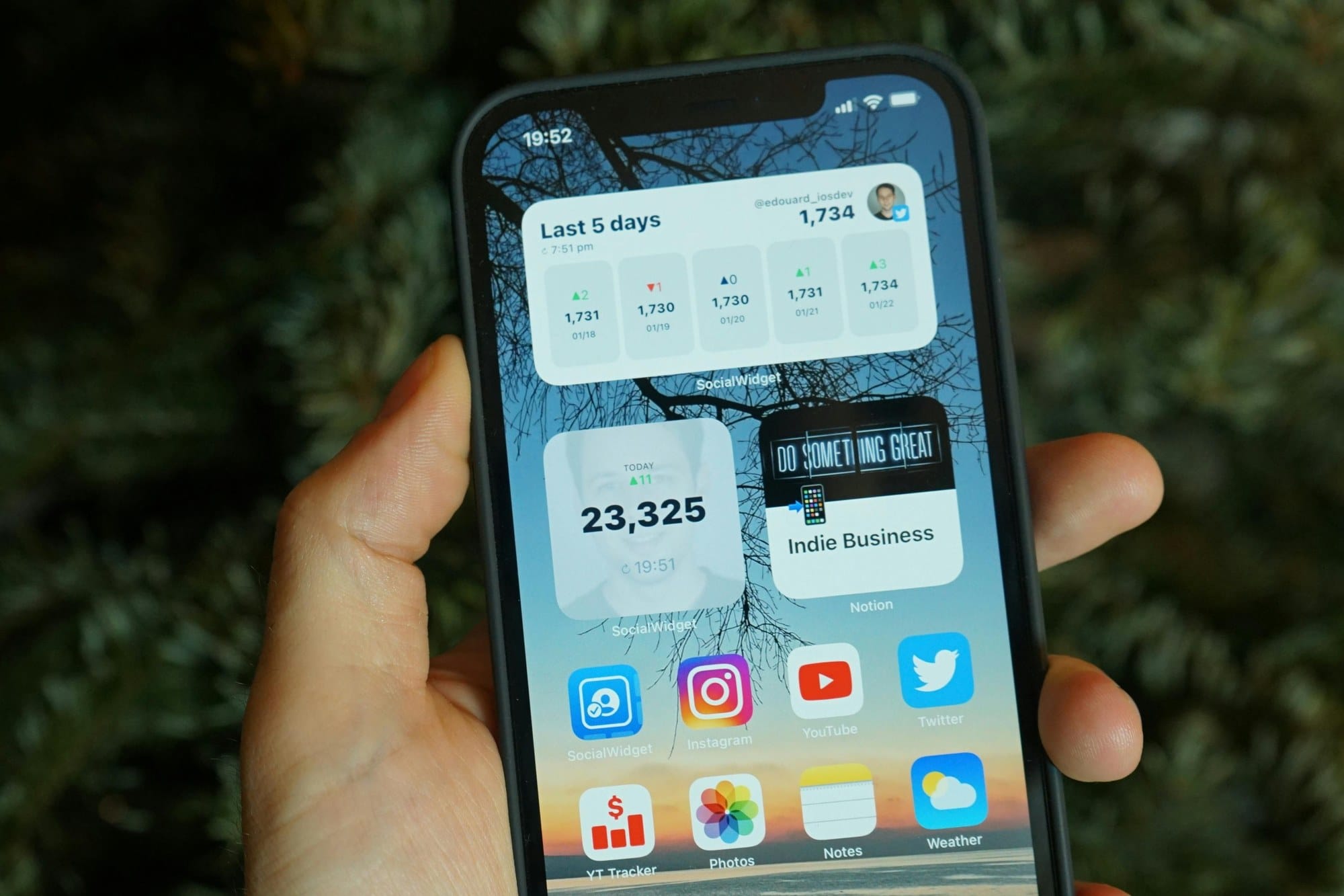 iPhoneのウィジェット設定イメージ
