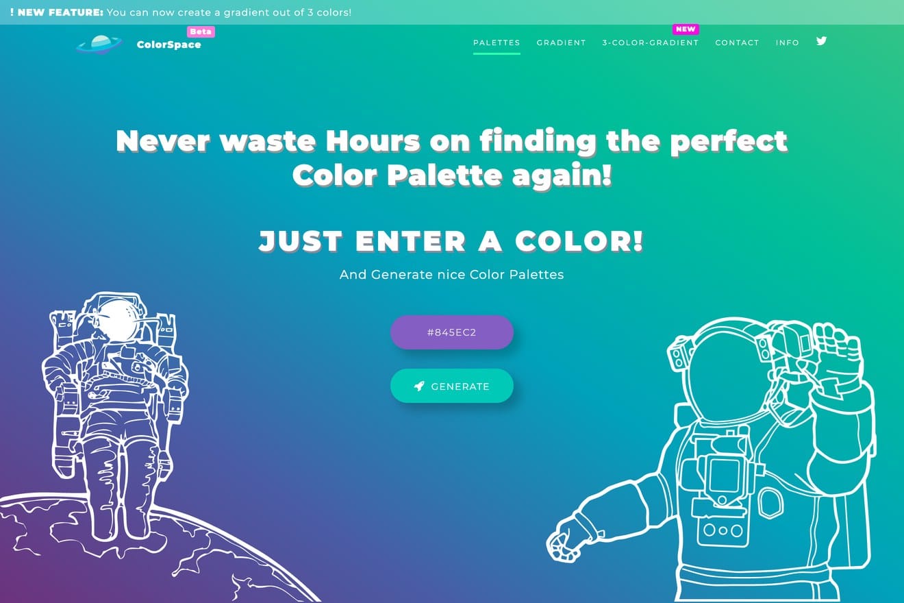 ColorSpaceのグラデーション配色ツール