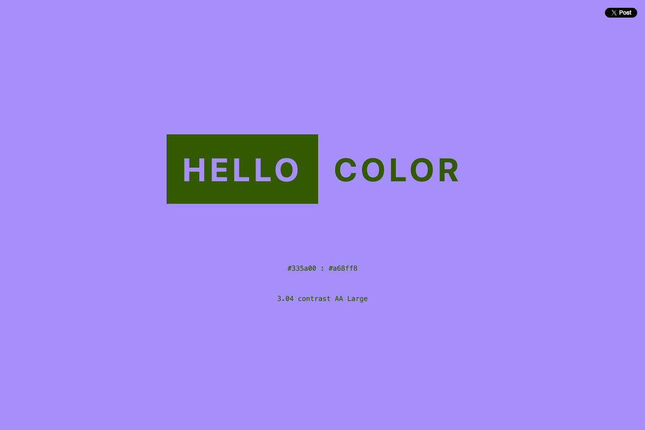 HELLO COLORの2色配色ツール