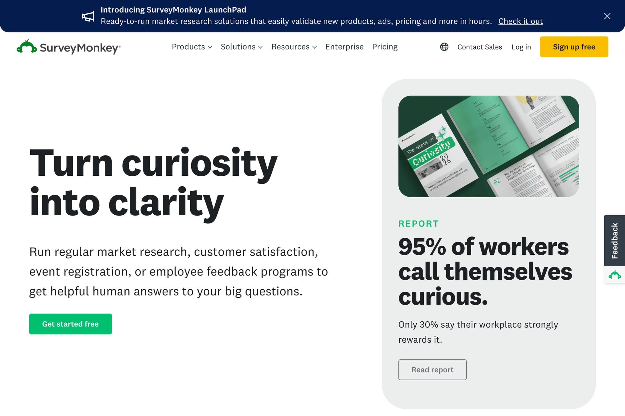 SurveyMonkey official website screenshot