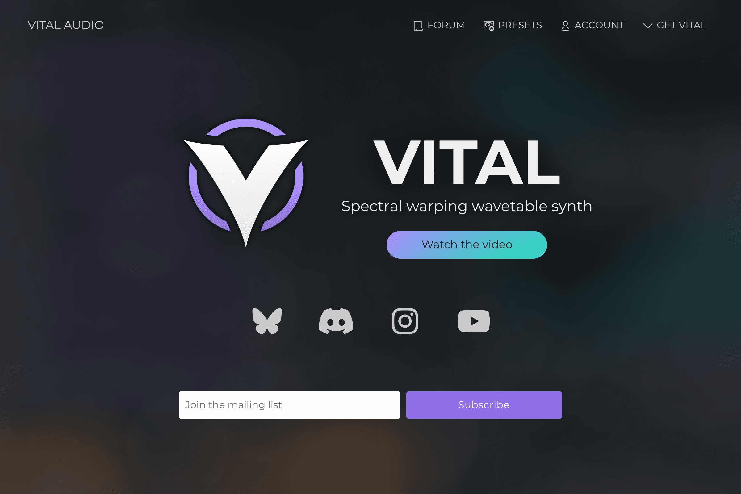 Vital公式サイトのスクリーンショット