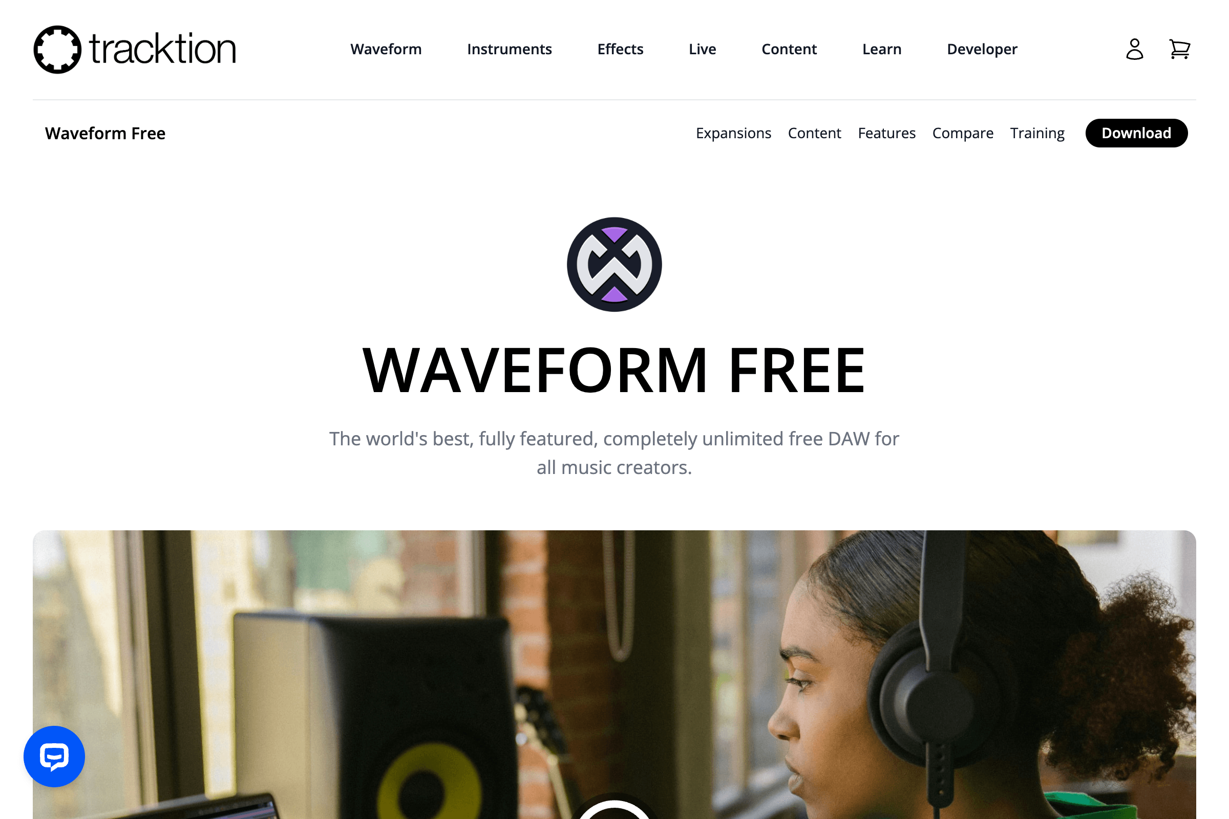 Waveform Free公式サイトのスクリーンショット